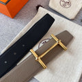 Hermes H074562CUZ3 Constance belt buckle & Reversible leather strap 38 mm H990036 - Gold / '--Please Select-- - View 1