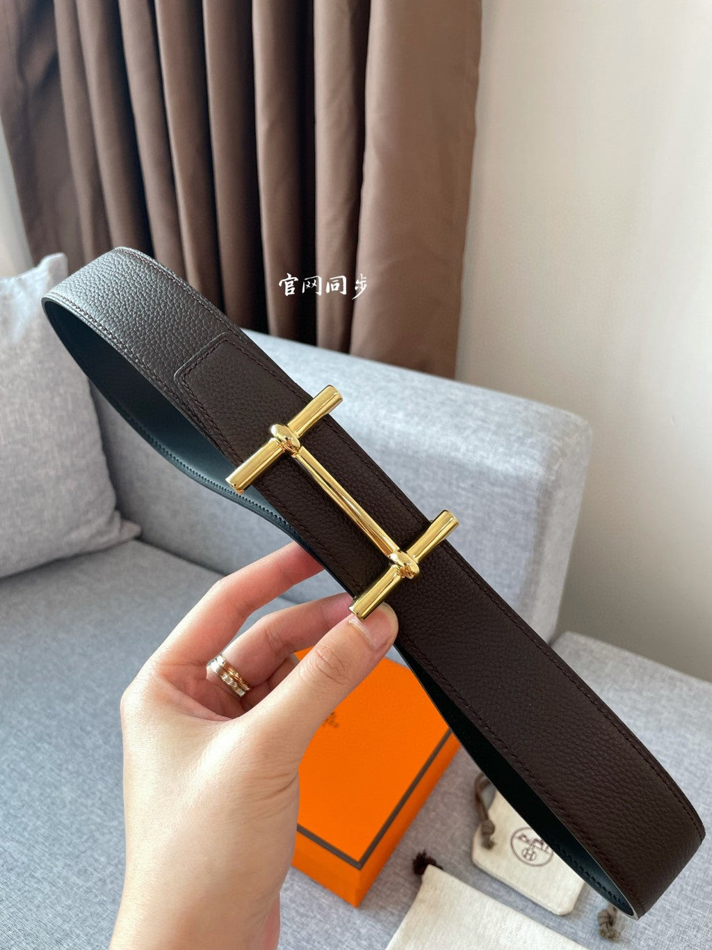 Hermes H074562CUZ3 Constance belt buckle & Reversible leather strap 38 mm H990037