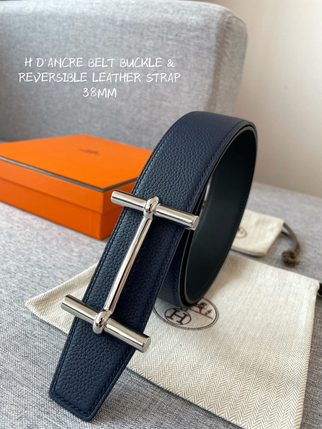 Hermes H074562CUZ3 Constance belt buckle & Reversible leather strap 38 mm H990037