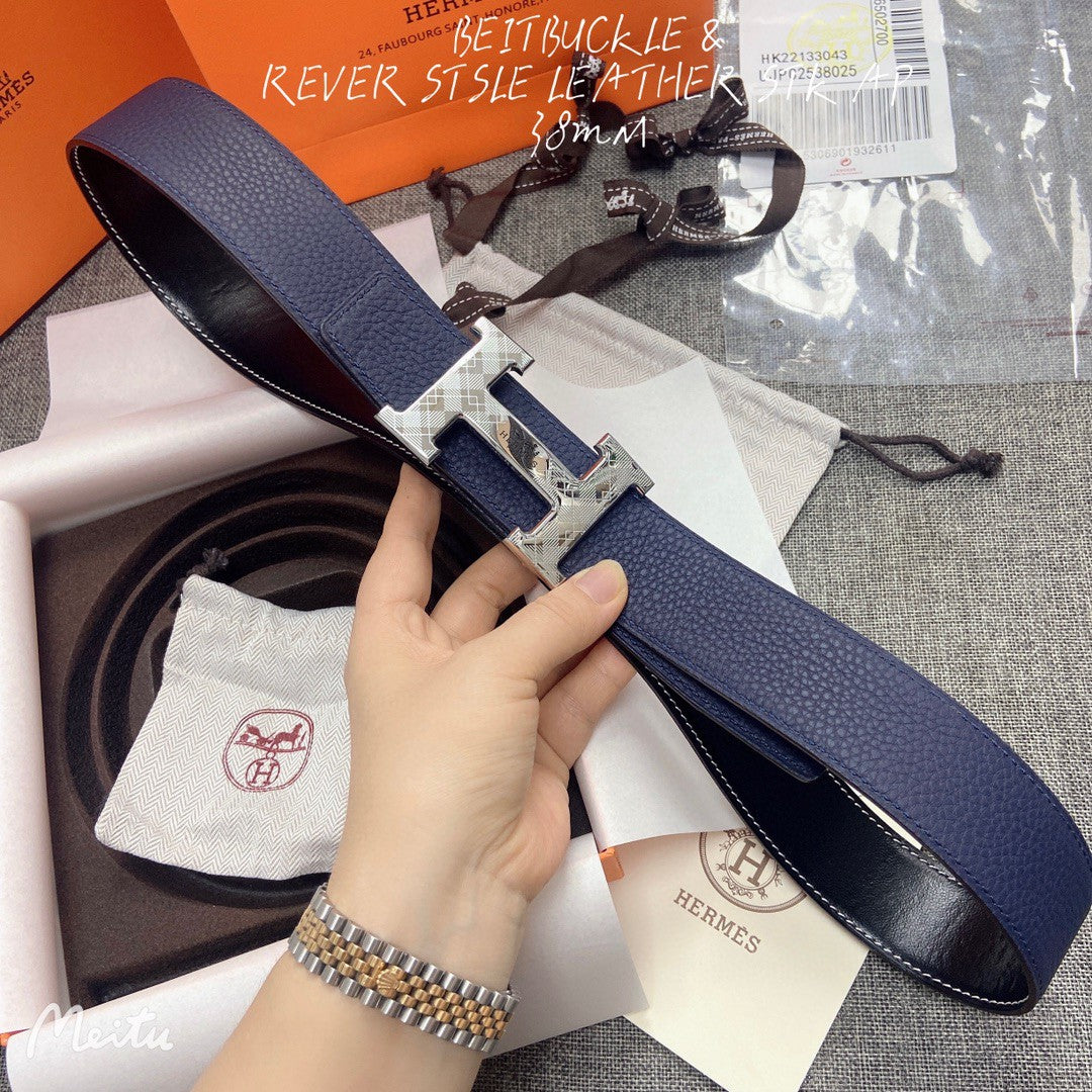 Hermes H074562CUZ3 Constance belt buckle & Reversible leather strap 38 mm H990038