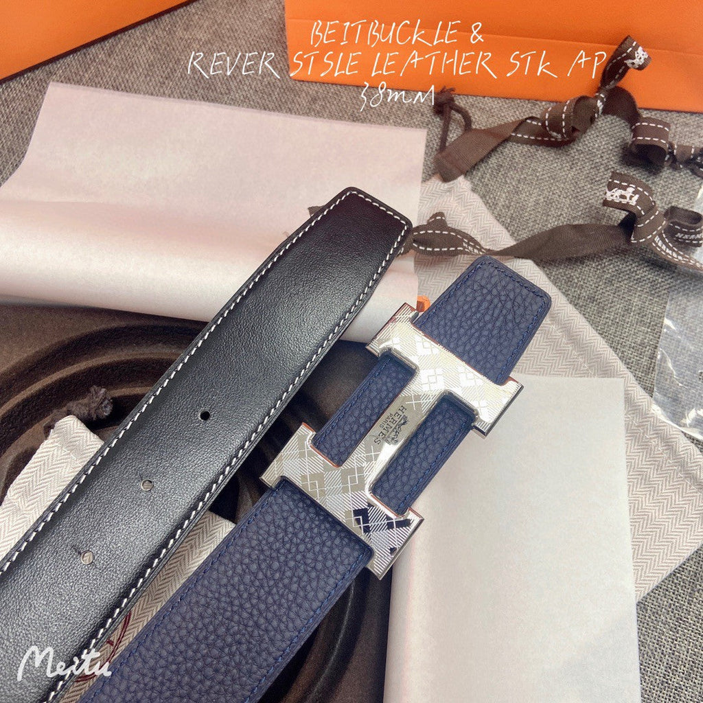 Hermes H074562CUZ3 Constance belt buckle & Reversible leather strap 38 mm H990038