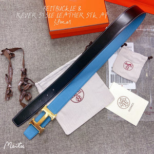 Hermes H074562CUZ3 Constance belt buckle & Reversible leather strap 38 mm H990040 - Gold / '--Please Select-- - View 1