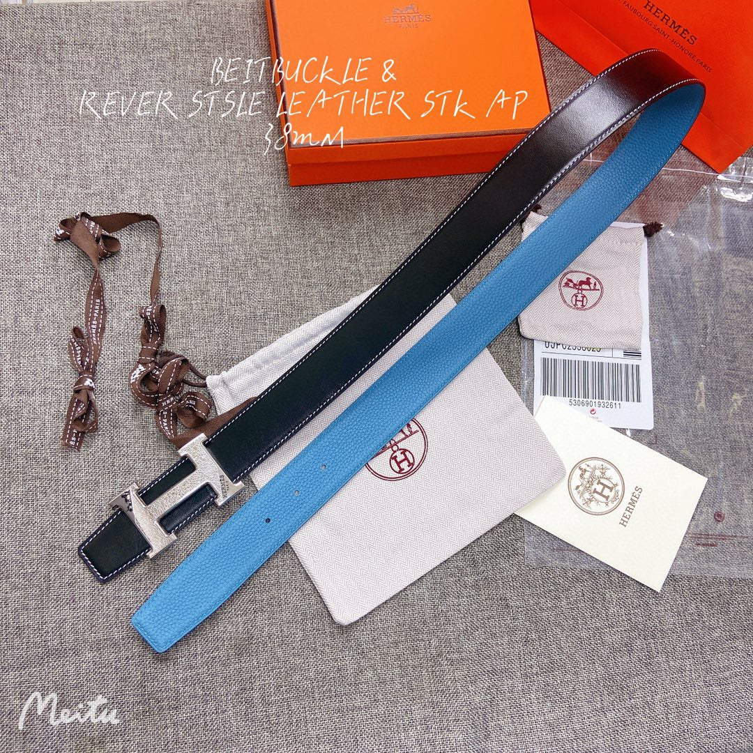 Hermes H074562CUZ3 Constance belt buckle & Reversible leather strap 38 mm H990040