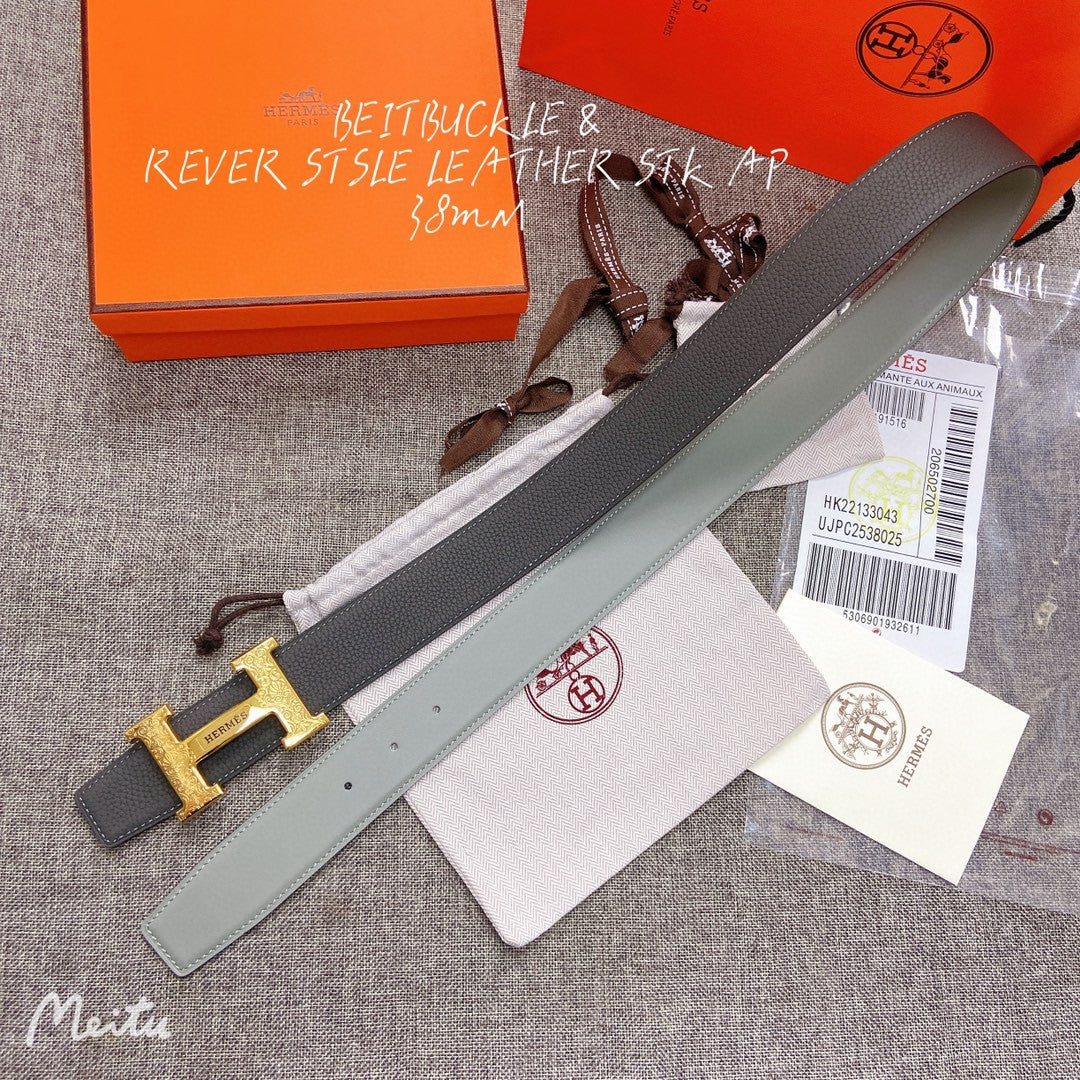 Hermes H074562CUZ3 Constance belt buckle & Reversible leather strap 38 mm H990041