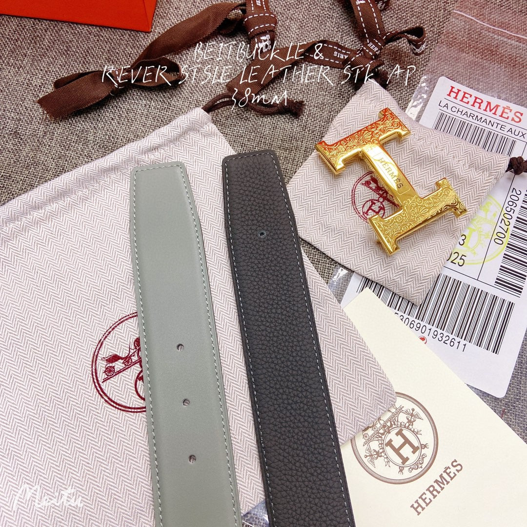 Hermes H074562CUZ3 Constance belt buckle & Reversible leather strap 38 mm H990041