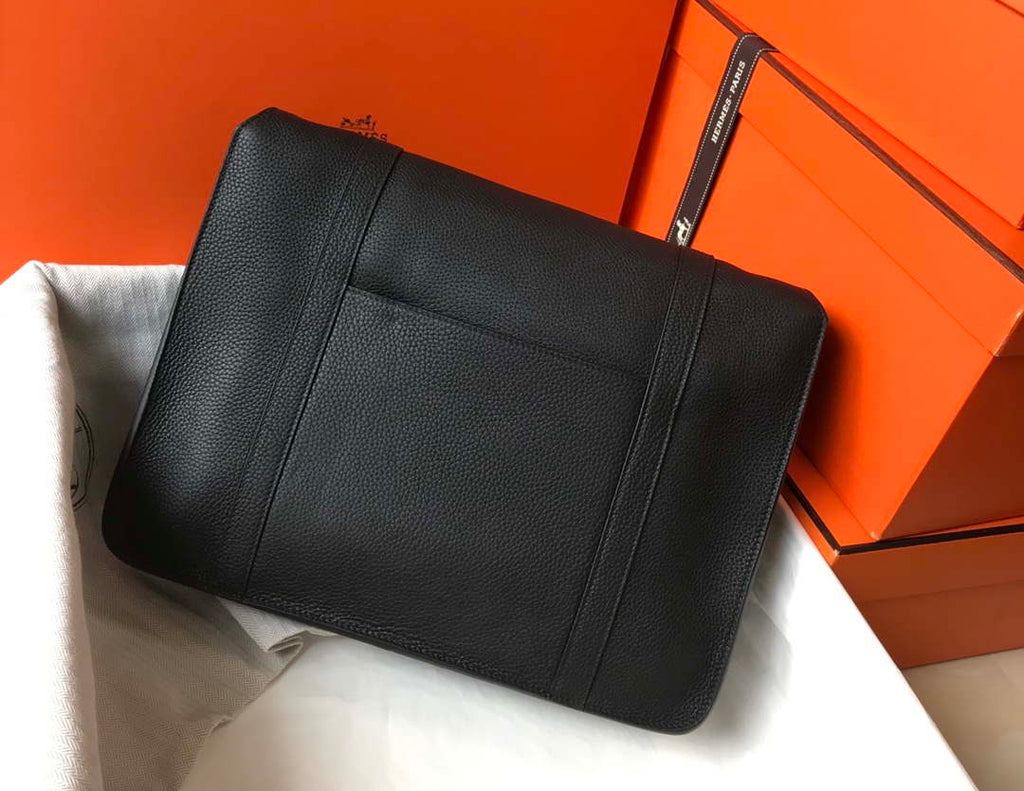 Hermes H074774CK37 Steve light messenger bag 34cm Black