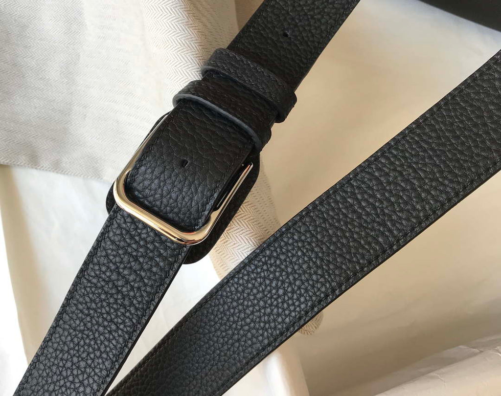 Hermes H074774CK37 Steve light messenger bag 34cm Black