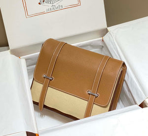Hermes H074774CK37 Steve light messenger bag 34cm Brown - Default Title - View 1