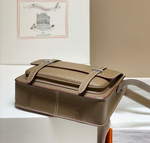 Hermes H074774CK37 Steve light messenger bag 34cm Elephant gray - Default Title - View 4