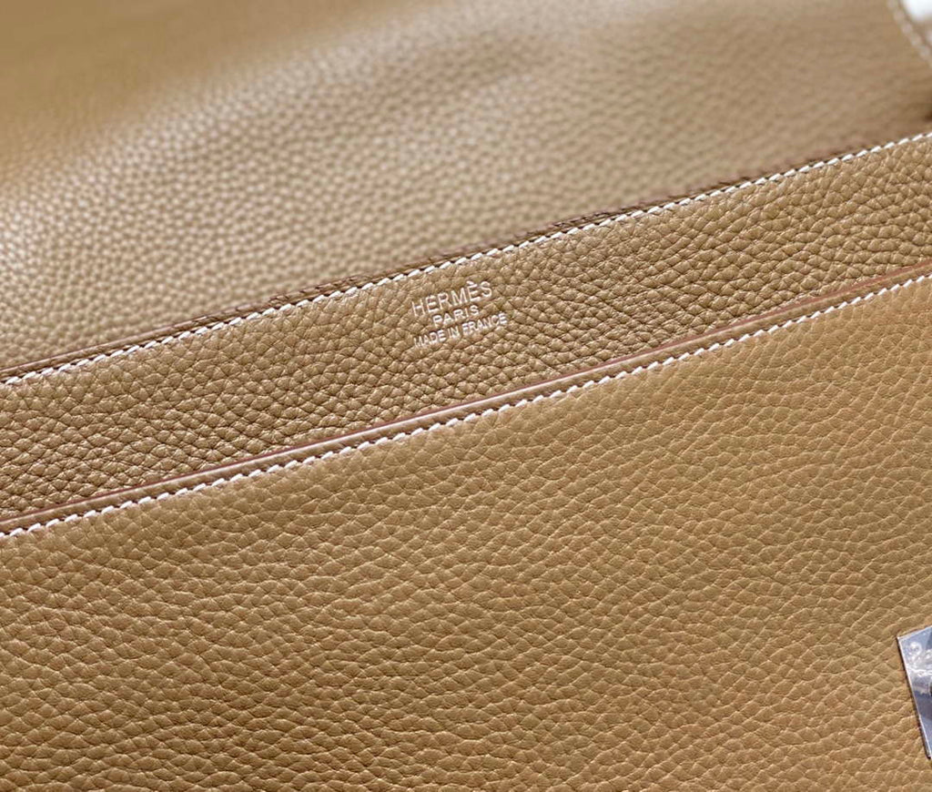 Hermes H074774CK37 Steve light messenger bag 34cm Elephant gray