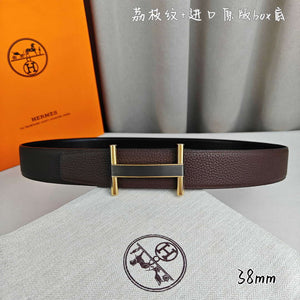 Hermes H077931CP2K Jockey belt buckle & Reversible leather strap 38 mm H88016 - Gold / '--Please Select-- - View 1