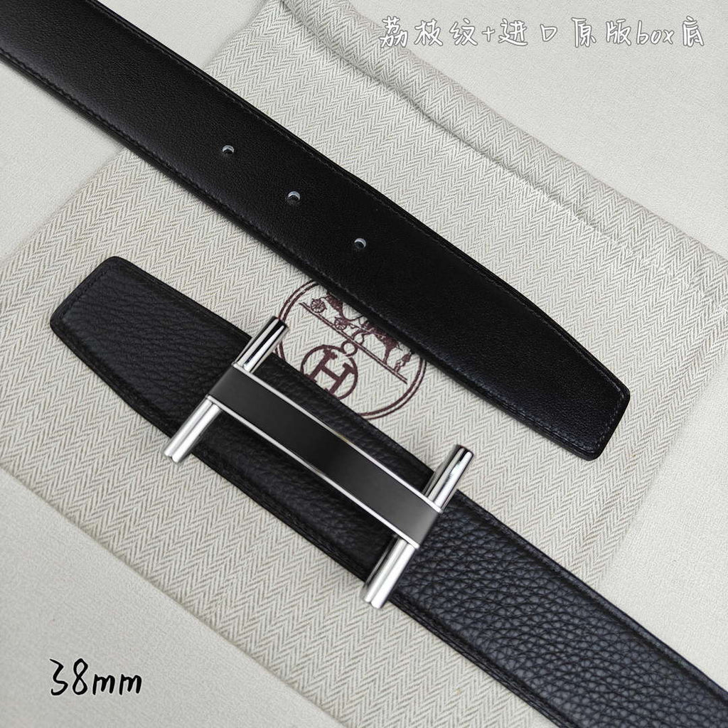 Hermes H077931CP2K Jockey belt buckle & Reversible leather strap 38 mm H88018
