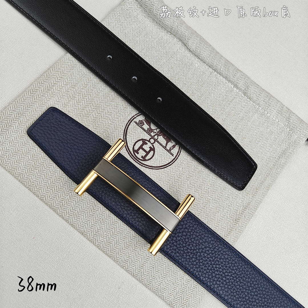 Hermes H077931CP2K Jockey belt buckle & Reversible leather strap 38 mm H88019 - Gold / '--Please Select-- - View 7