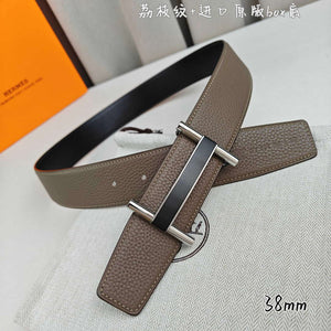 Hermes H077931CP2K Jockey belt buckle & Reversible leather strap 38 mm H88020 - Gold / '--Please Select-- - View 4