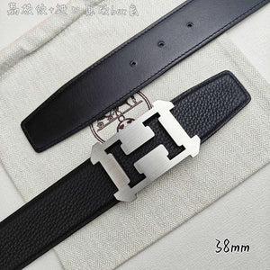 Hermes H077971CAVG085 H belt buckle & Reversible leather strap 38 mm H88022 - Gold / '--Please Select-- - View 8