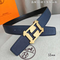 Hermes H077971CAVG085 H belt buckle & Reversible leather strap 38 mm H88024