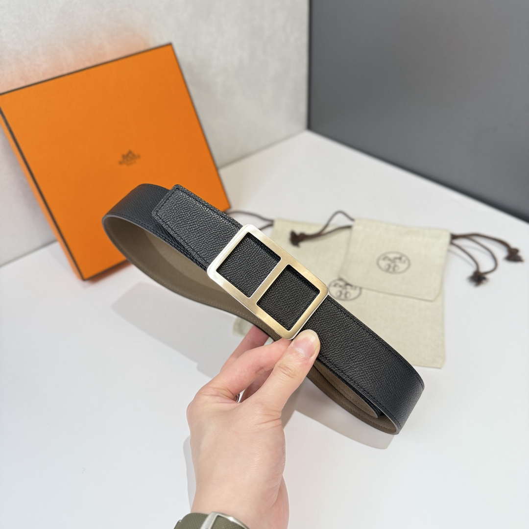 Hermes H077973CK2Z090 Needle buckle & leather strap 38 mm H88050