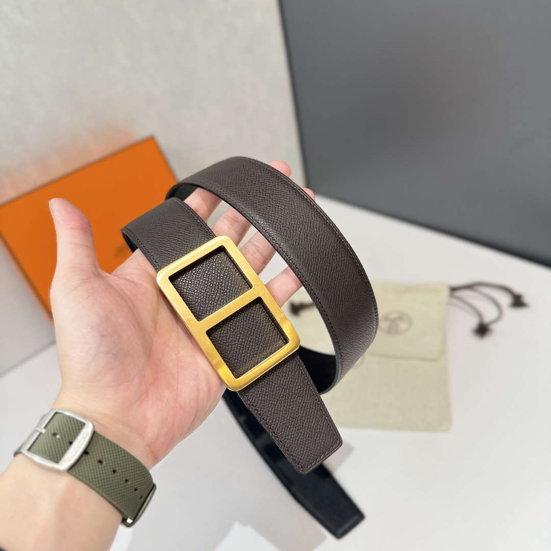Hermes H077973CK2Z090 Needle buckle & leather strap 38 mm H88051