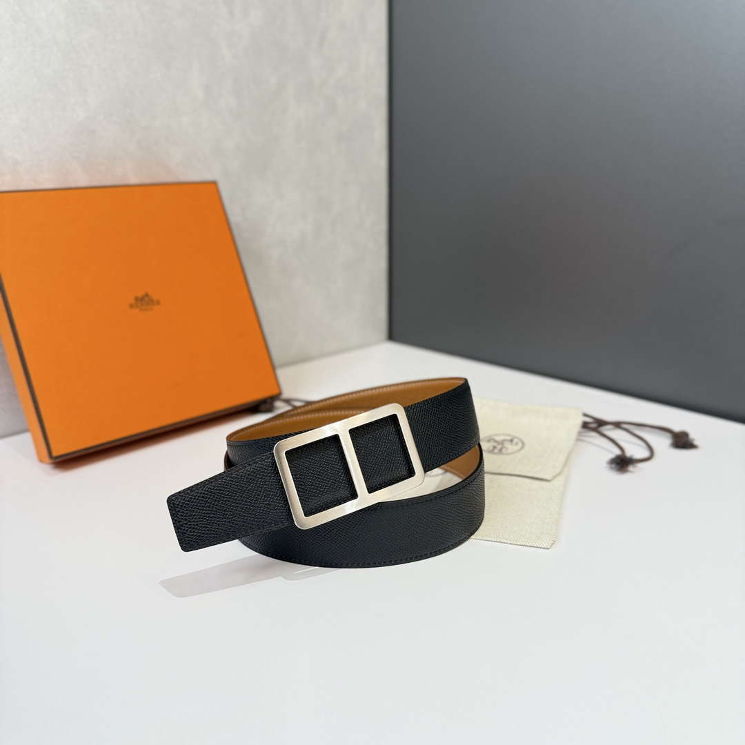 Hermes H077973CK2Z090 Needle buckle & leather strap 38 mm H88052