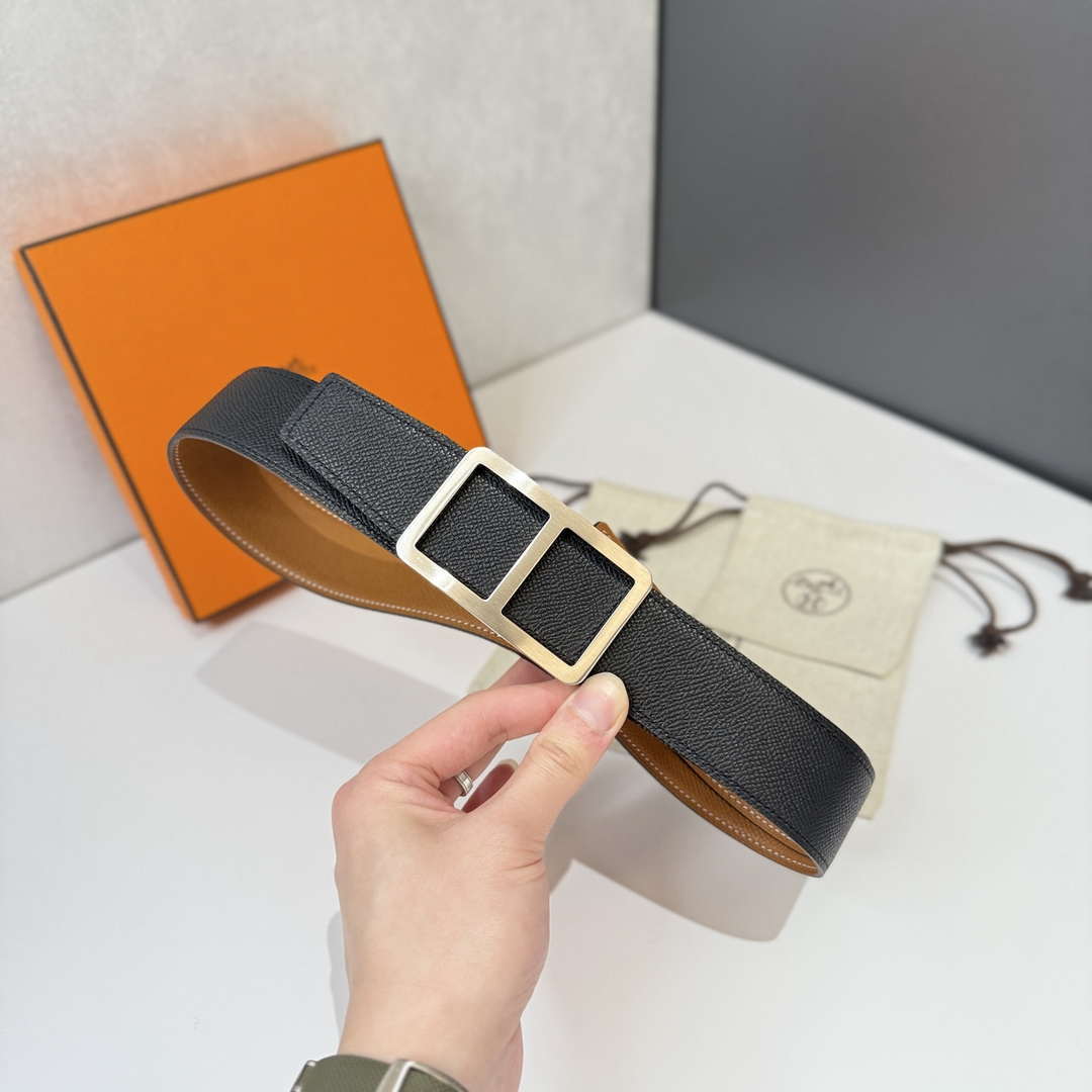 Hermes H077973CK2Z090 Needle buckle & leather strap 38 mm H88052