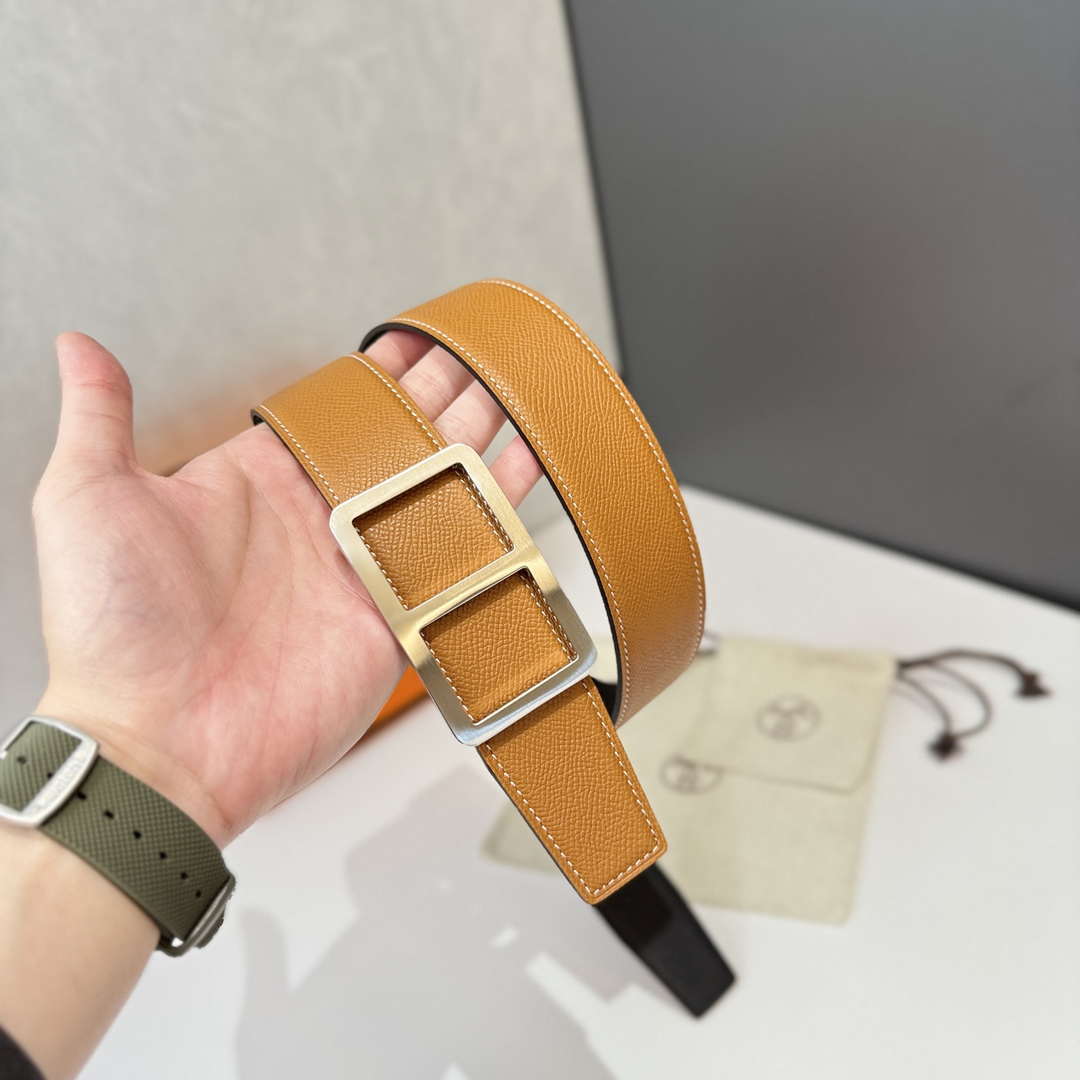 Hermes H077973CK2Z090 Needle buckle & leather strap 38 mm H88052