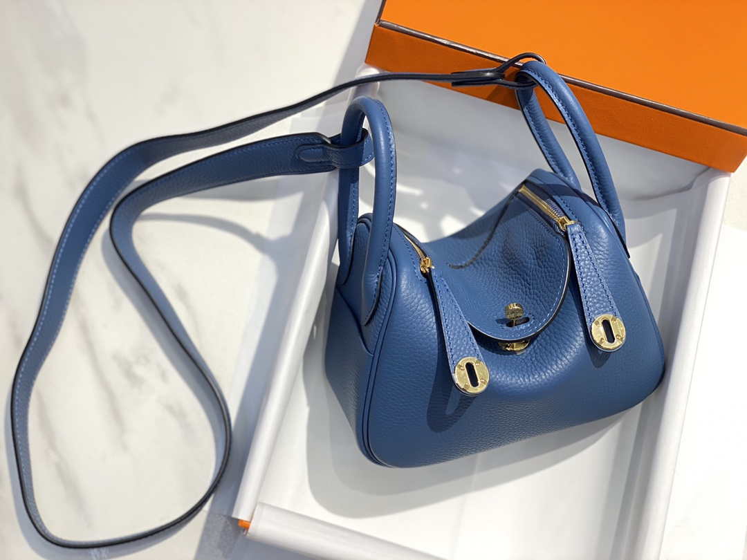 Hermes H079086 Lindy Mini Bag 19cm H231933 - Default Title - View 3