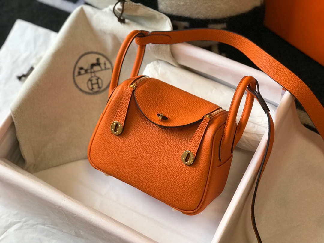 Hermes H079086CK18 Lindy Mini Bag 19cm Semi-manual H231908 - Default Title - View 4