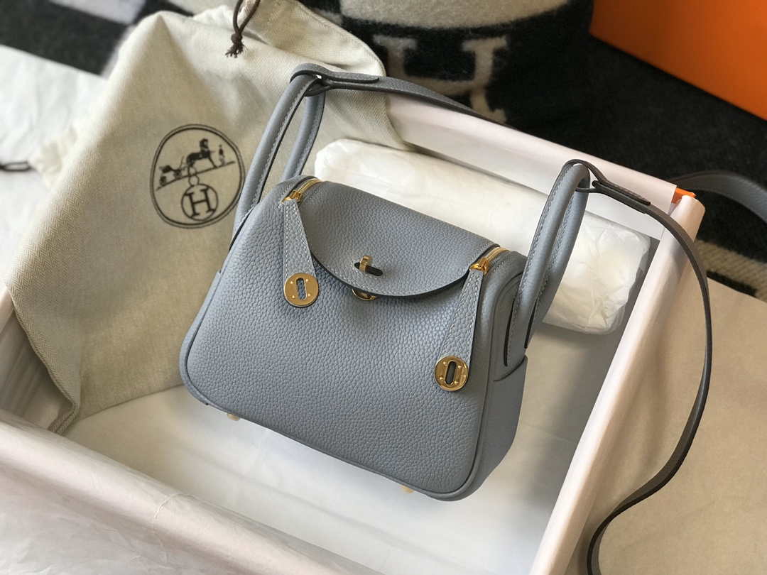 Hermes H079086CK18 Lindy Mini Bag 19cm Semi-manual H231909 - Default Title - View 4