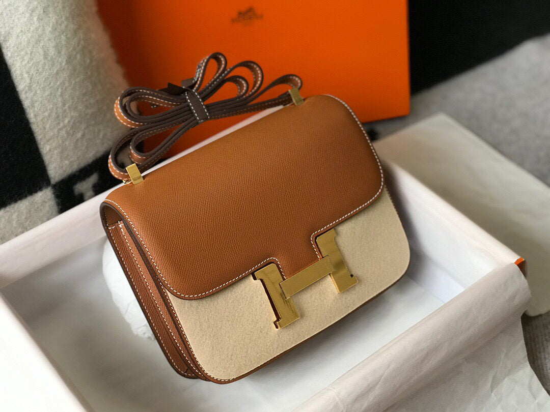 Hermes H082060 Constance Slim Wallet Epsom calfskin Brown - 19 cm - View 1