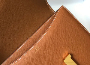 Hermes H082060 Constance Slim Wallet Epsom calfskin Brown - 19 cm - View 7