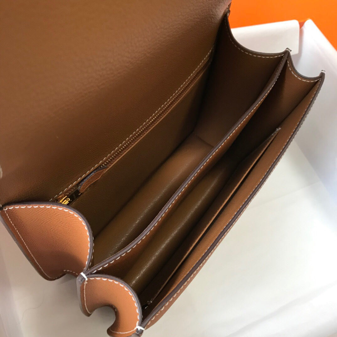 Hermes H082060 Constance Slim Wallet Epsom calfskin Brown - 19 cm - View 9