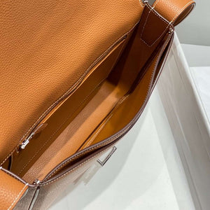 Hermes H082119CK89 Men Steve light junior messenger bag Golden Brown - Default Title - View 9