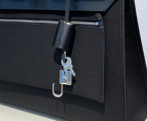 Hermes H082835CKAC Herbag Zip 31 Bag in Black Hunter Leather and Canvas H60028 - Default Title - View 8