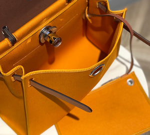 Hermes H082835CKAC Herbag Zip 31 Bag in Black Hunter Leather and Canvas H60037 - Default Title - View 9