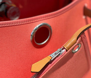 Hermes H082835CKAC Herbag Zip 31 Bag in Black Hunter Leather and Canvas H60041 - Default Title - View 5