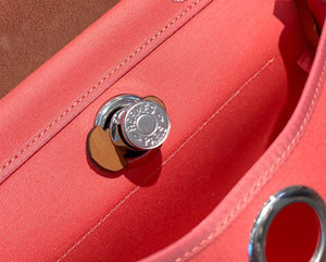 Hermes H082835CKAC Herbag Zip 31 Bag in Black Hunter Leather and Canvas H60041 - Default Title - View 6