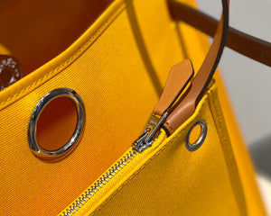 Hermes H082835CKAC Herbag Zip 31 Bag in Black Hunter Leather and Canvas H60042 - Default Title - View 6
