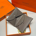 Hermes H083035CK10 Calvi Duo card holder H91001