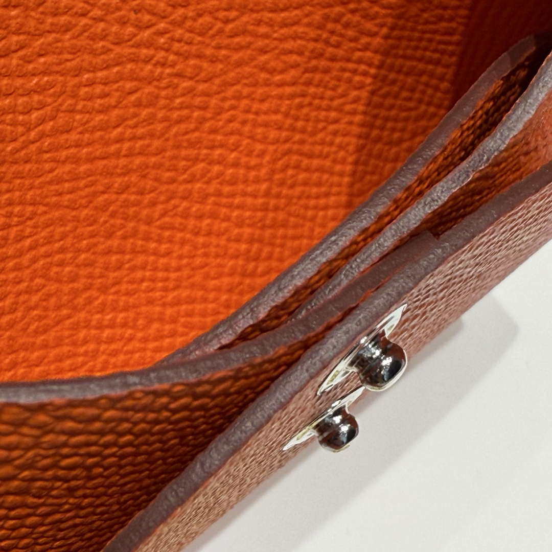 Hermes H083035CK10 Calvi Duo card holder H91002