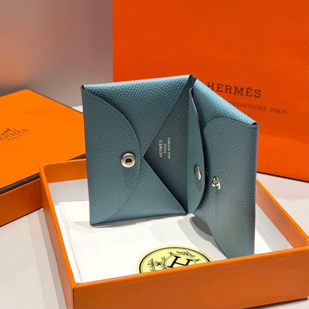 Hermes H083035CK10 Calvi Duo card holder H91003