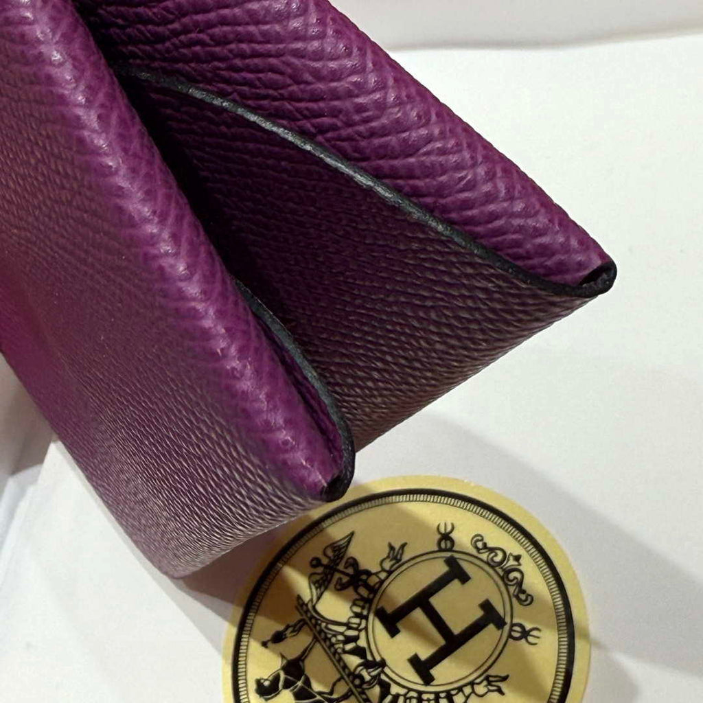 Hermes H083035CK10 Calvi Duo card holder H91004