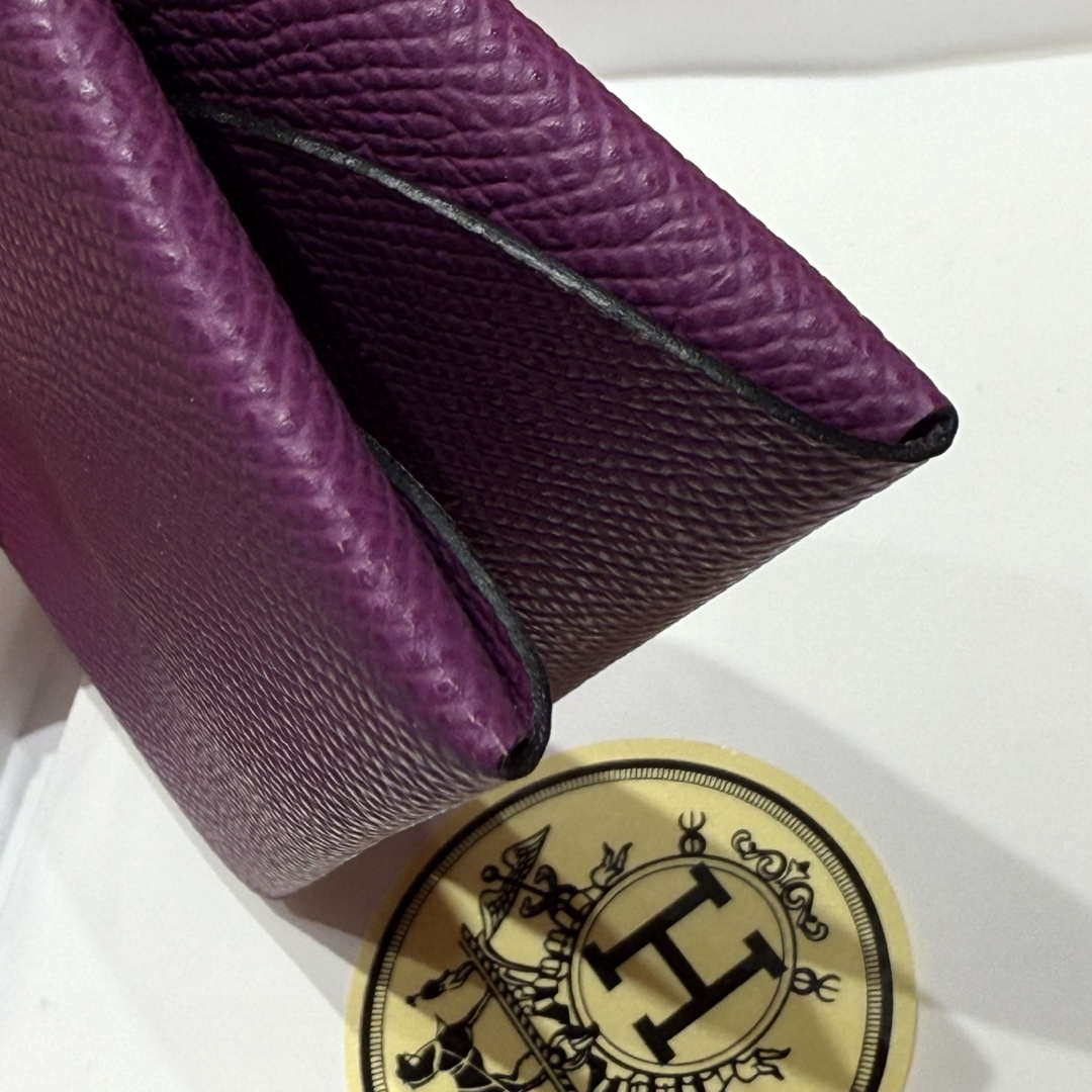 Hermes H083035CK10 Calvi Duo card holder H91004