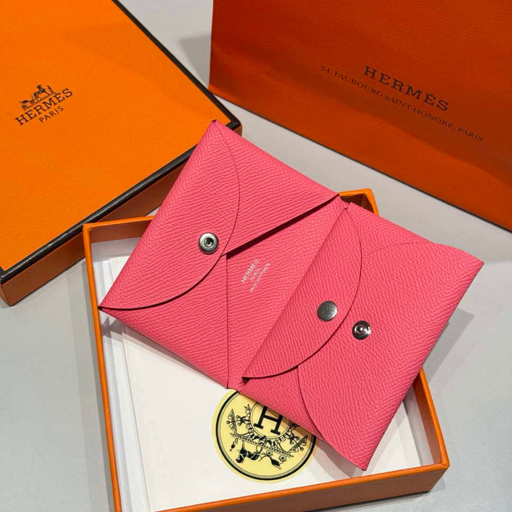 Hermes H083035CK10 Calvi Duo card holder H91005