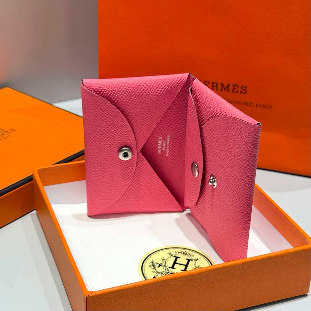 Hermes H083035CK10 Calvi Duo card holder H91005