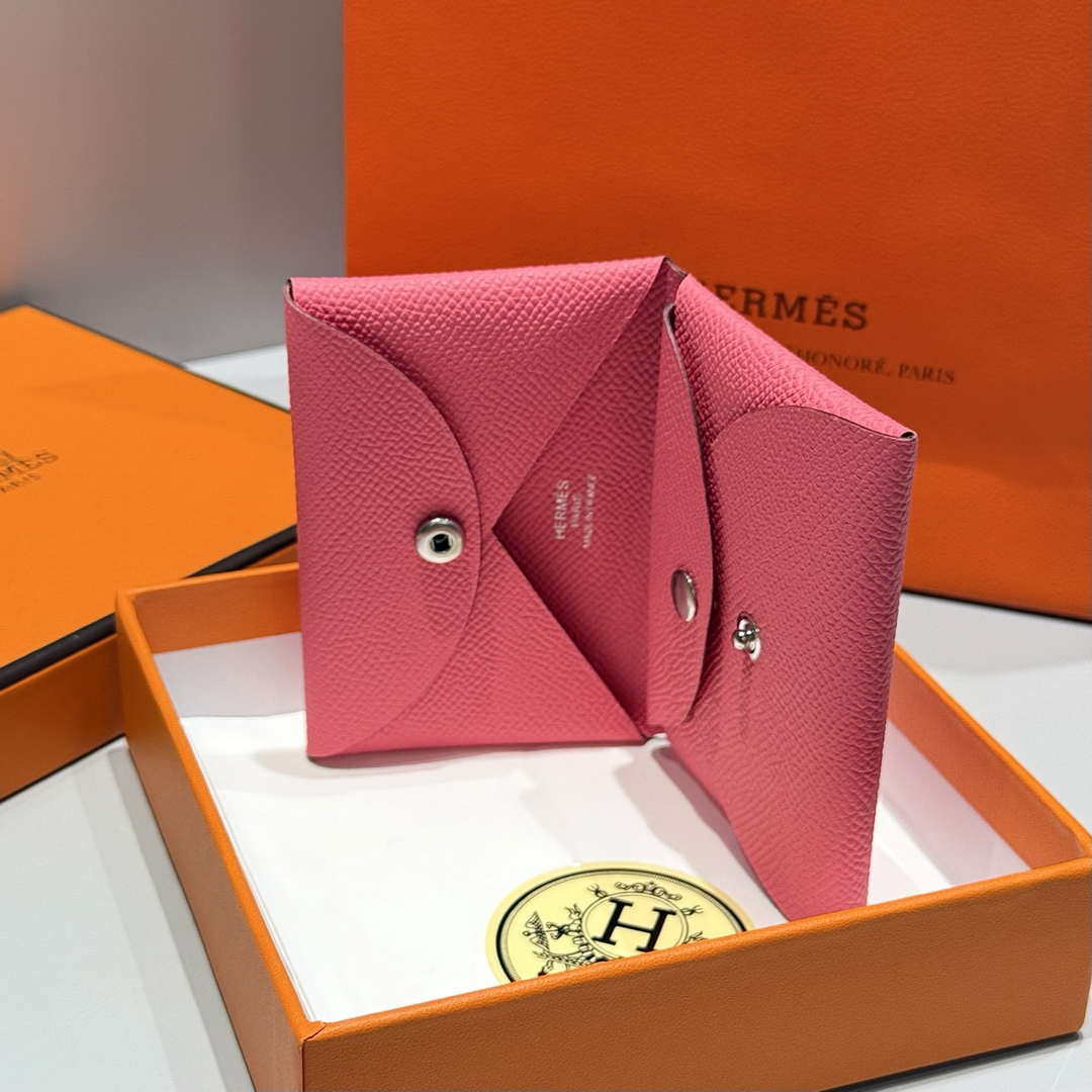 Hermes H083035CK10 Calvi Duo card holder H91005