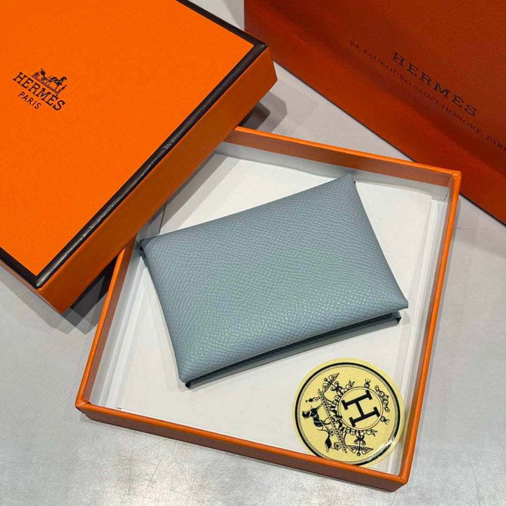 Hermes H083035CK10 Calvi Duo card holder H91006