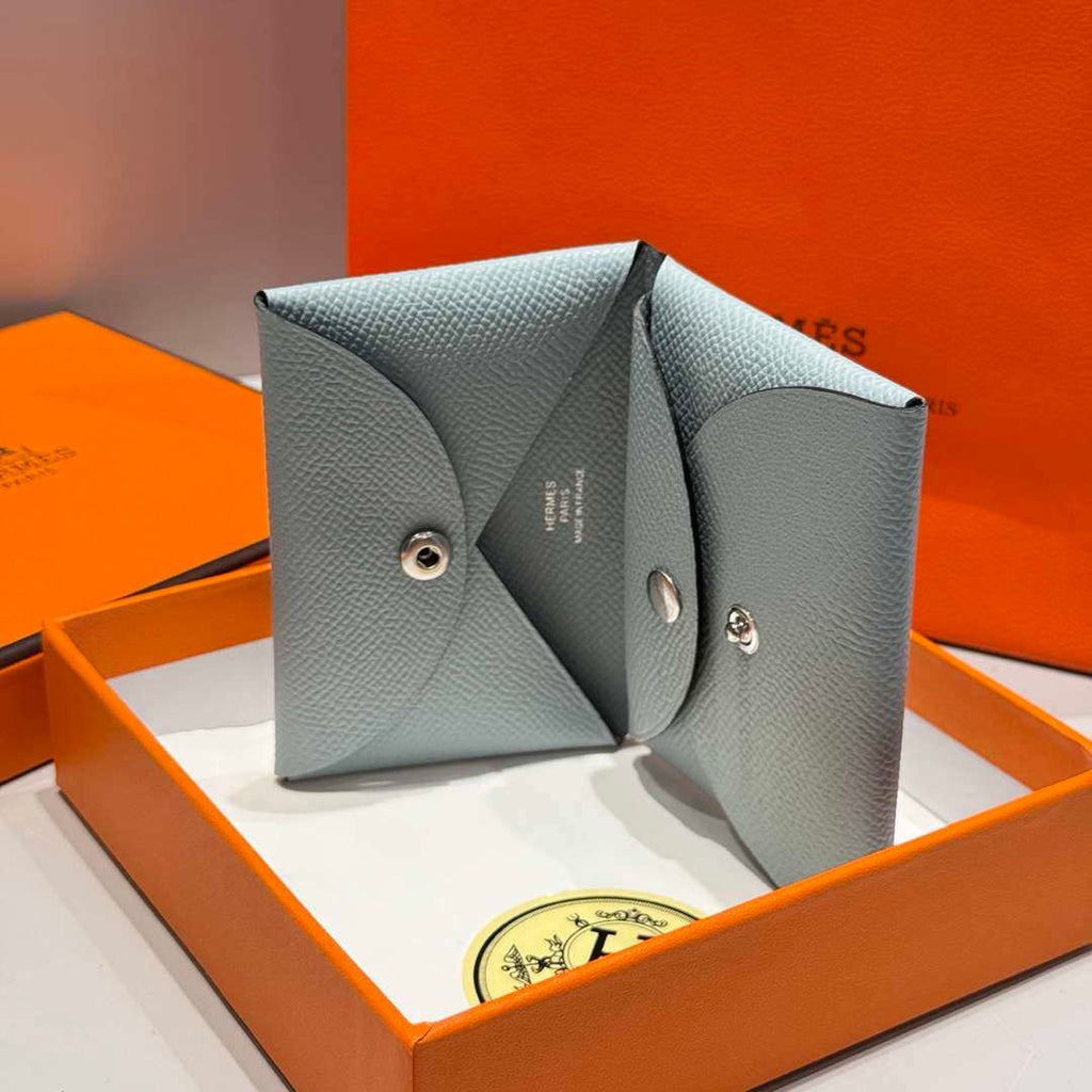 Hermes H083035CK10 Calvi Duo card holder H91006