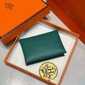 Hermes H083035CK10 Calvi Duo card holder H91007