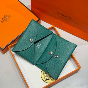 Hermes H083035CK10 Calvi Duo card holder H91007 - Default Title - View 2