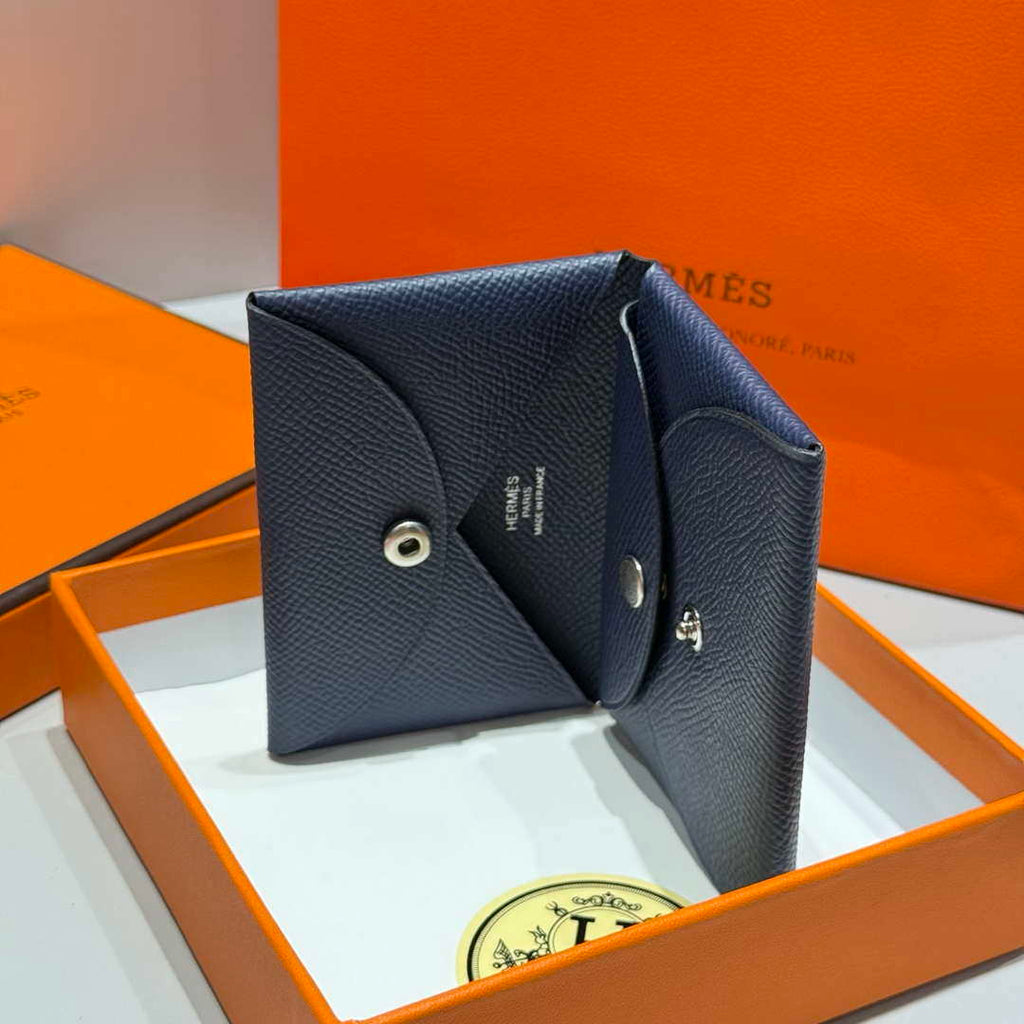 Hermes H083035CK10 Calvi Duo card holder H91008